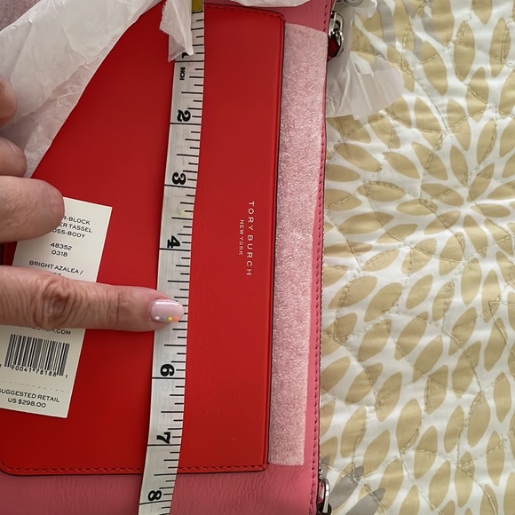 🎀TORY BURCH COLOR BLOCK LEATHER TASSEL CROSSBODY BAG NWT🎀 - Picture 12 of 12